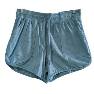 Danskin Women's Reverie Shorts Blue Ocean Heather, Size Small, Side Pockets